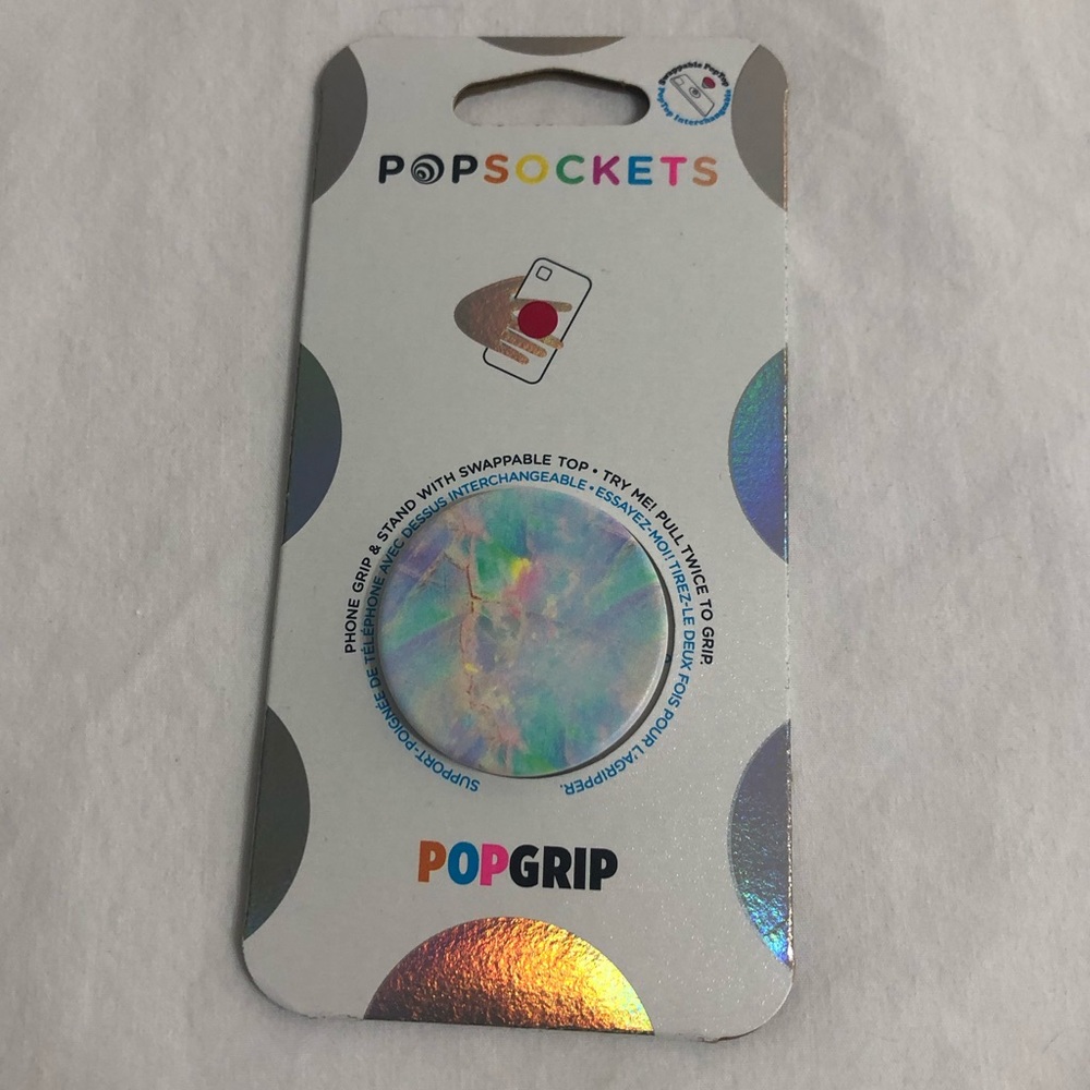 Pop sockets pop grip for cellphone green tie dye .